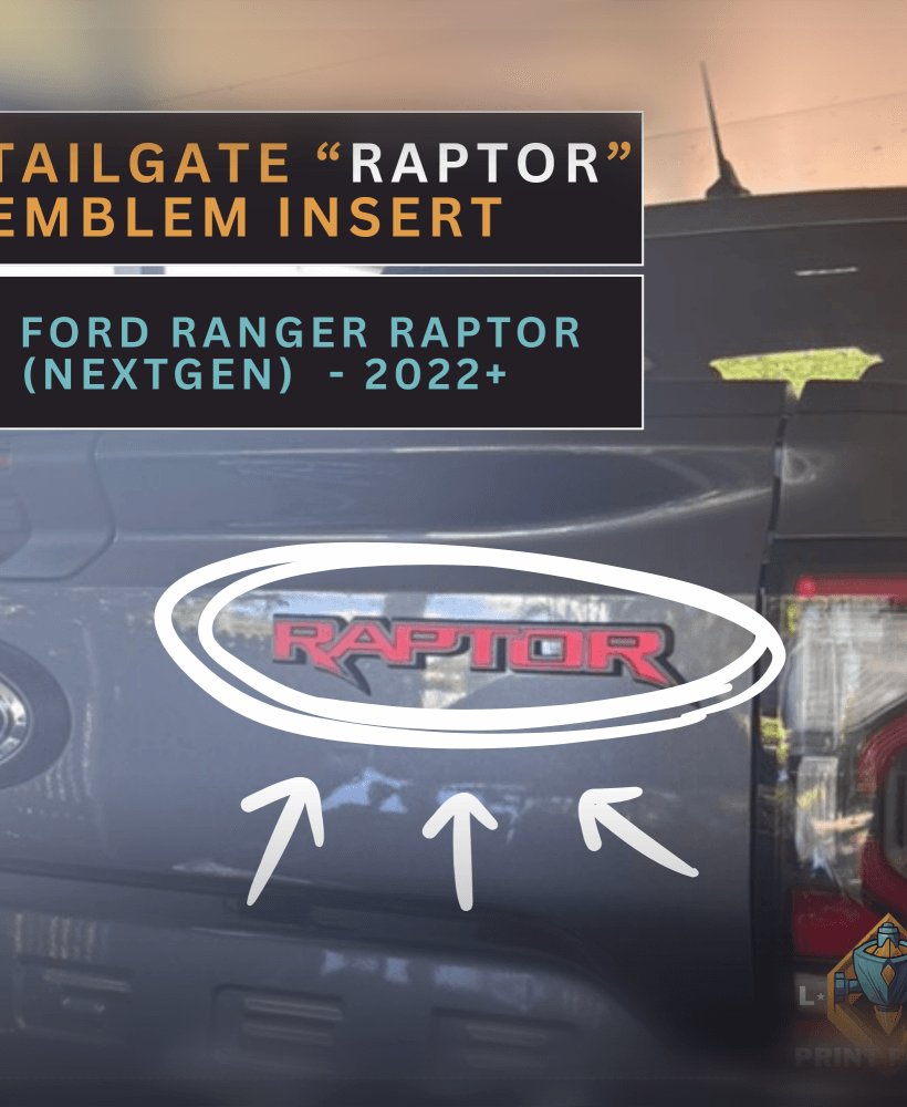NextGen Ranger Raptor Tailgate Emblem Inserts 3d model