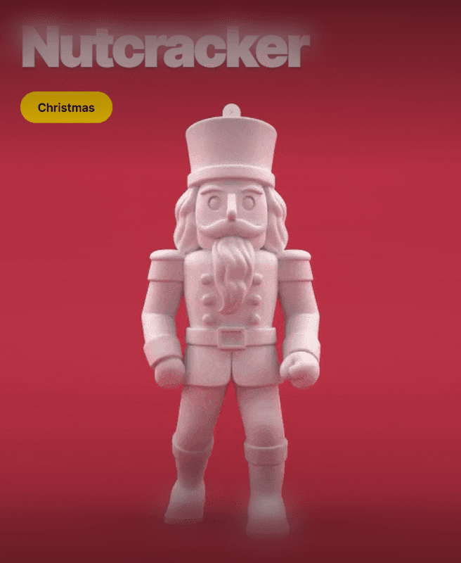 Walking Nutcracker Soldier – 3D Printable Christmas Figurine in Motion Pose 3d model