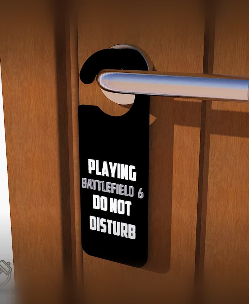 Playing Battlefield 6 – Do Not Disturb Door Hanger Set 3d model