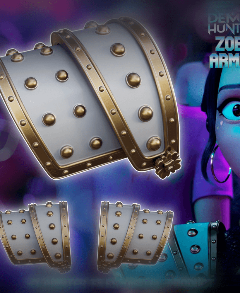 Zoey Cosplay Armor Kpop Demon Hunters 3d model