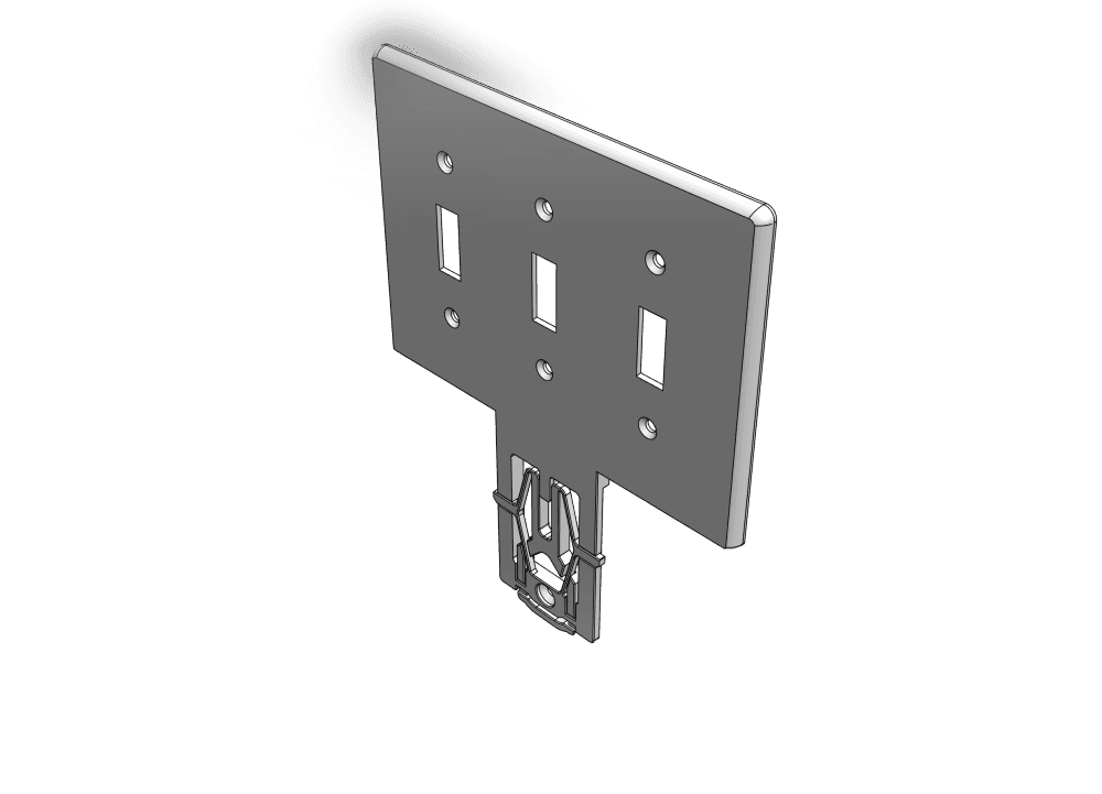 B31 - Three-Gang Single-Sided Toggle Switch Style WallPlateMate 3d model
