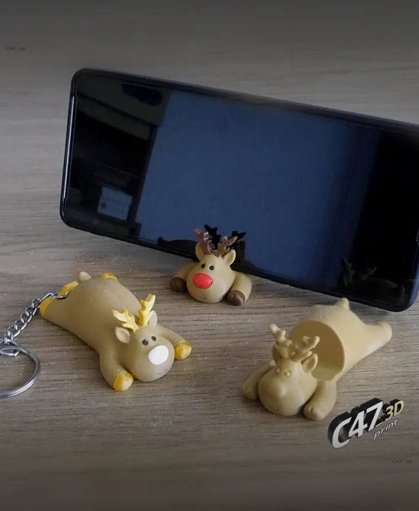 Reindeer Phone Stand 3d model