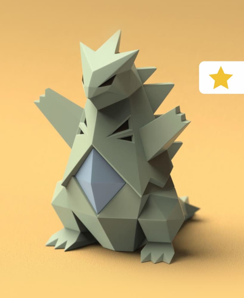 Low-poly Tyranitar 3d model