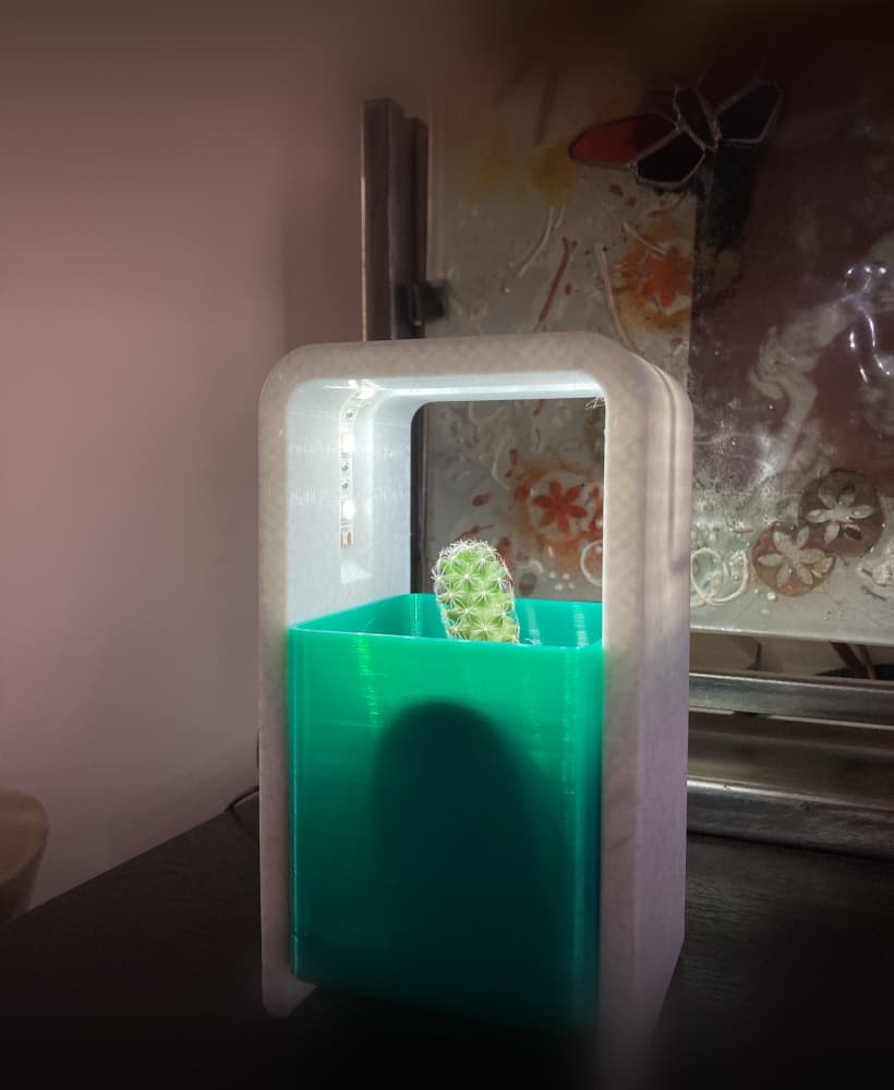 Desktop mini flowerpot lamp 3d model