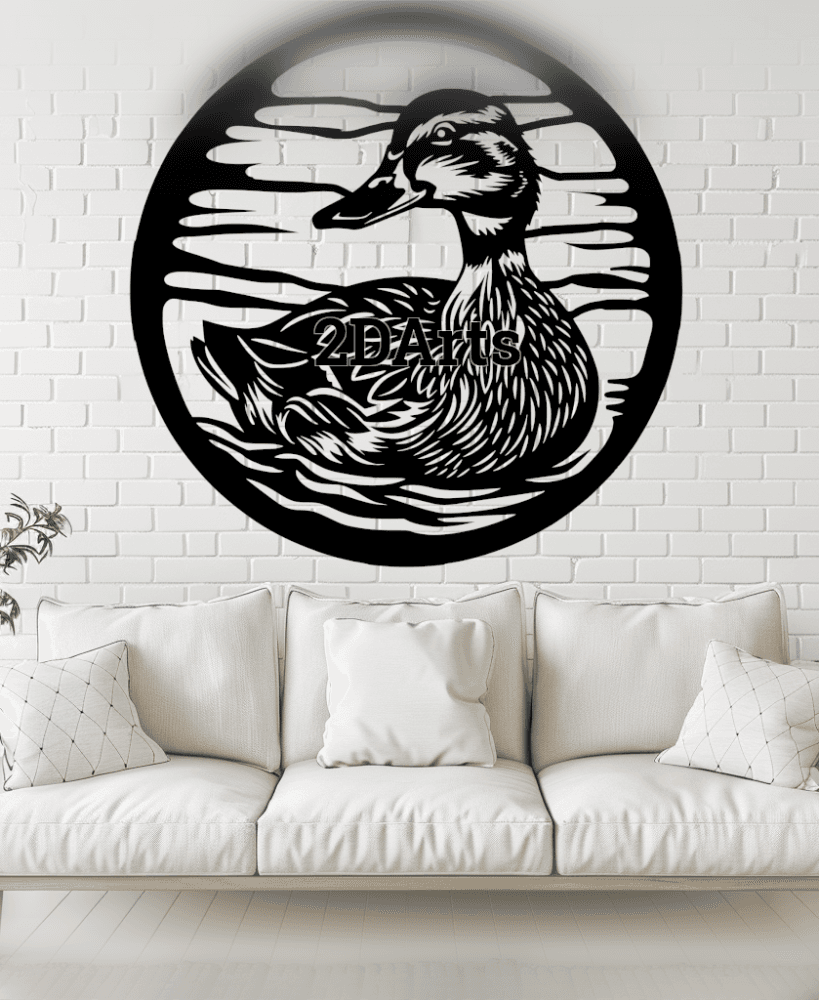 Duck 2D Wall Art/Window Art - Digital STL & SVG File for 3D Printing or Laser Cutting 3d model