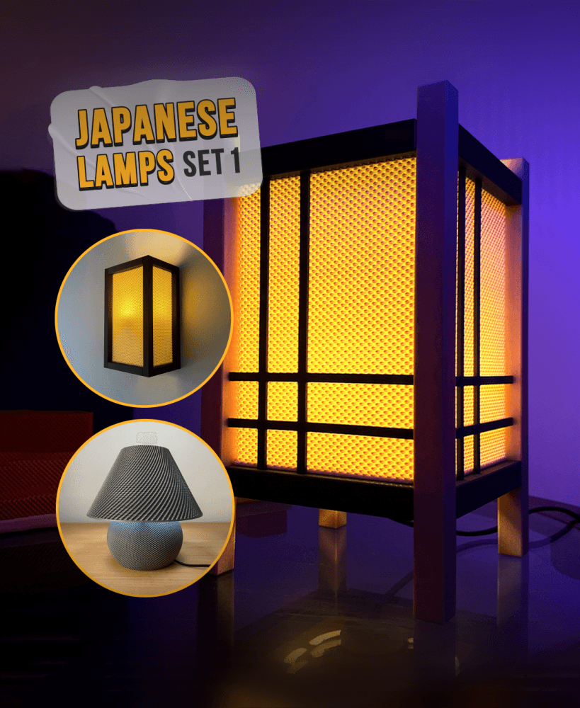 Japanese Lamps Set 1 - Lamps & Lighting by Lunfardo 3d model