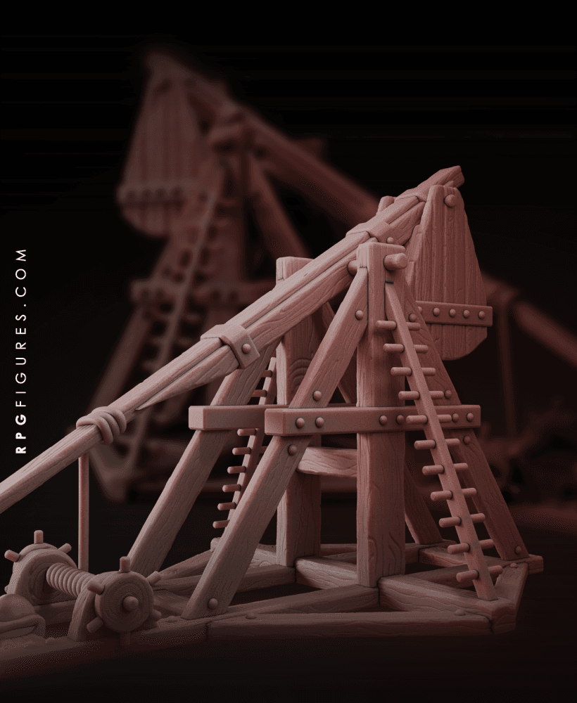 Trebuchet - with Free Monsters Series Pdf - War Machine Miniature, Tabletop Games, RPG, Wargames 3d model