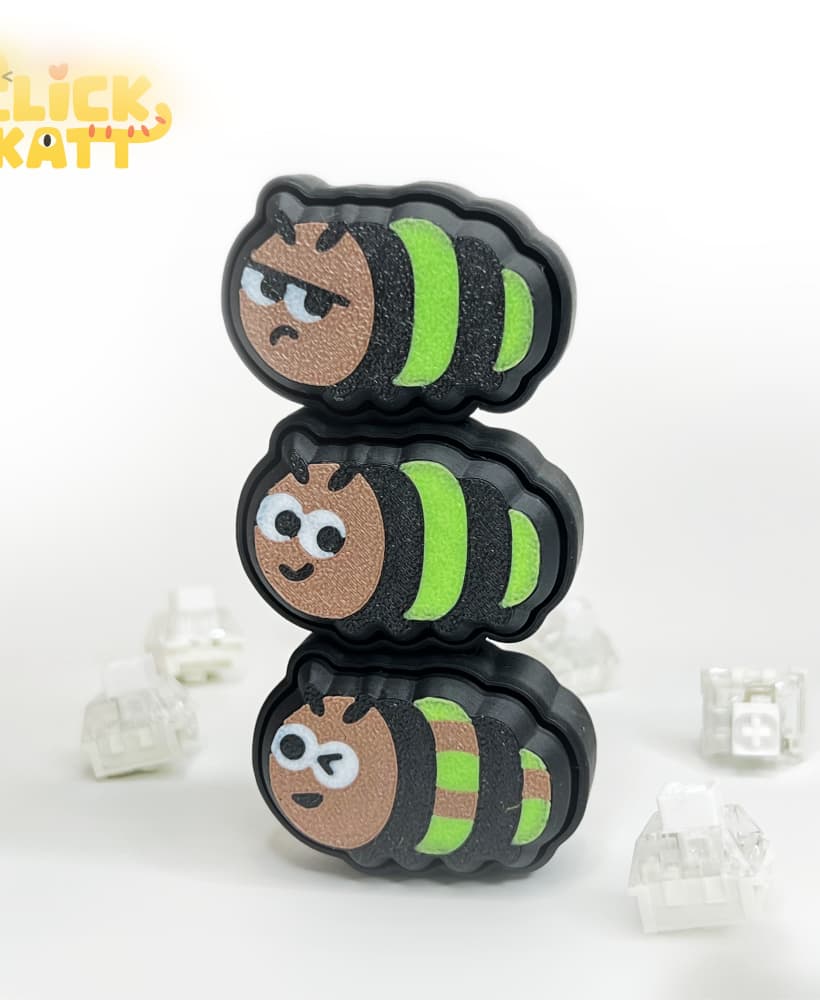 Caterpillar - Clicker Fidget Toy Keychain 3d model