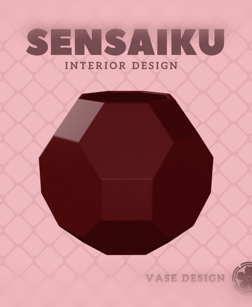 68. Cube 68 Custom Vase Design - Ikebana Home Decoration 3d model