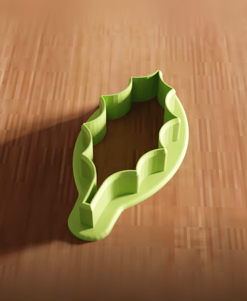 Holly Leaf Cookie Cutter Utensil 3d model