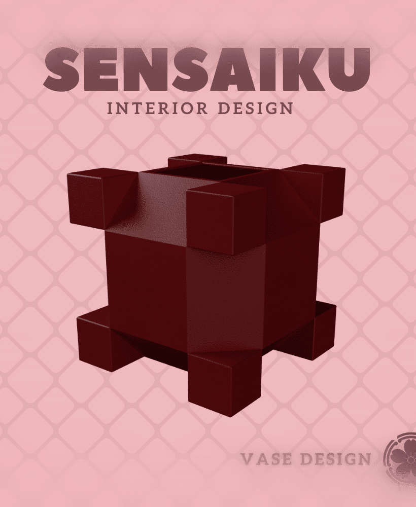 72. Cube 72 Custom Vase Design - Ikebana Home Decoration 3d model