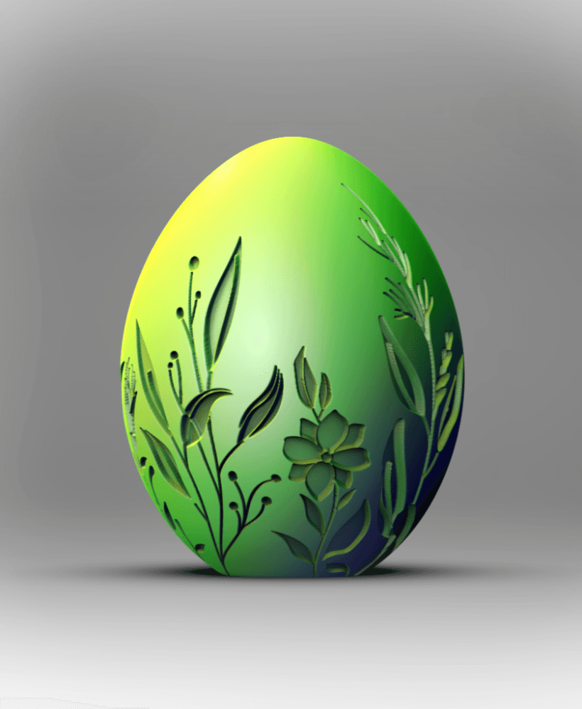 Flower Field -Egg Container 3d model
