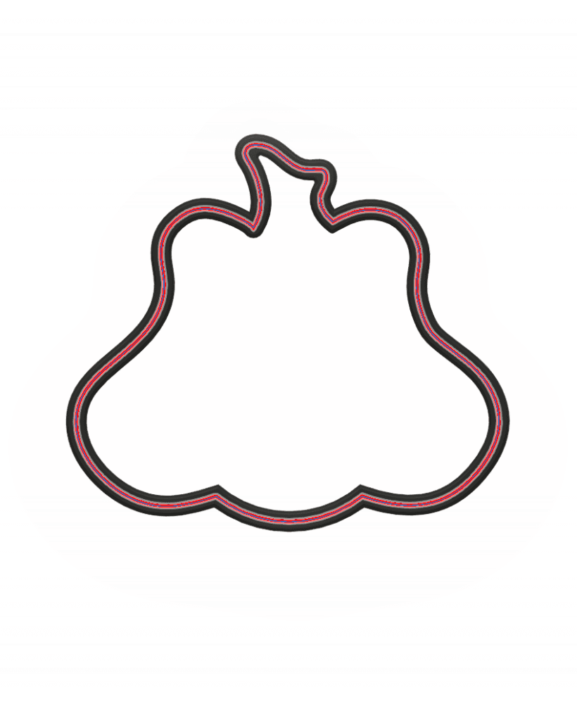 Wonky Fat Pumpkin Cookie Cutter STL File - 4 inches 3d model