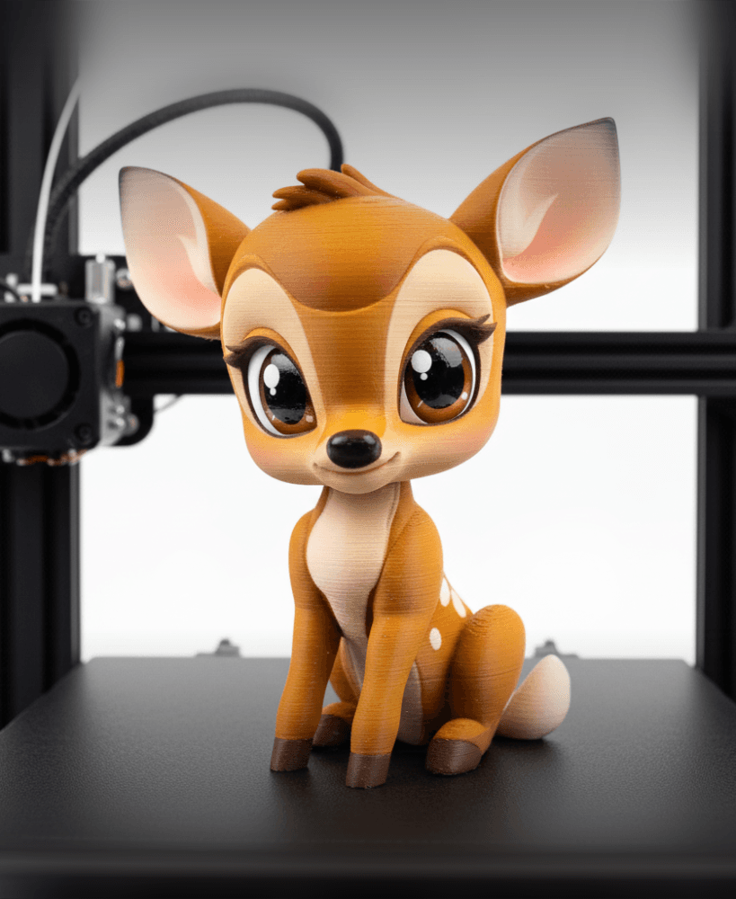 Chibi Bambi STL – Cute Disney-Inspired Fawn 3D Print Model – Animal Fan Art Figure 3d model