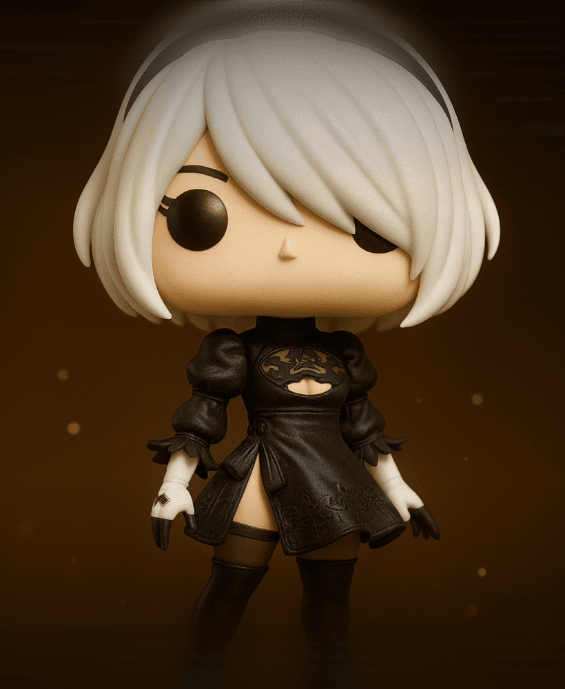 2B NIER AUTOMATA FUNKO POP STYLE – STL Fan Art Model 3d model