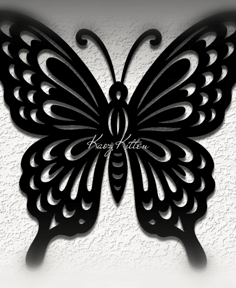 ornate butterfly wall art home decor 3d model