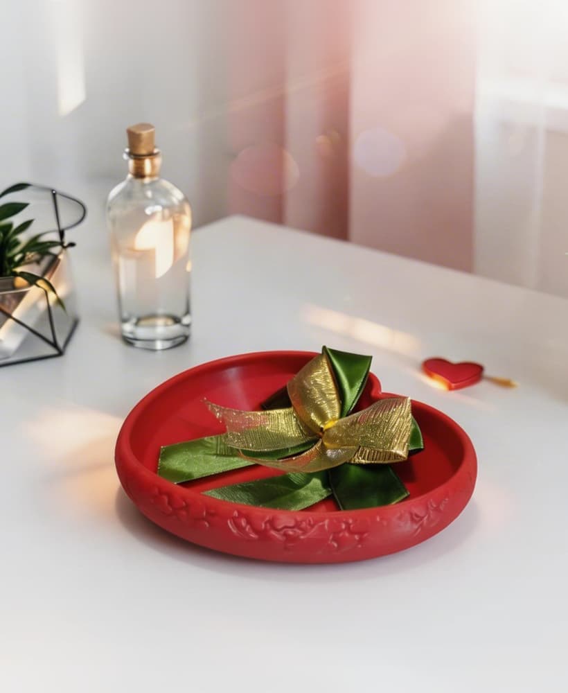 Heart Shape Tray Texturized 3d model