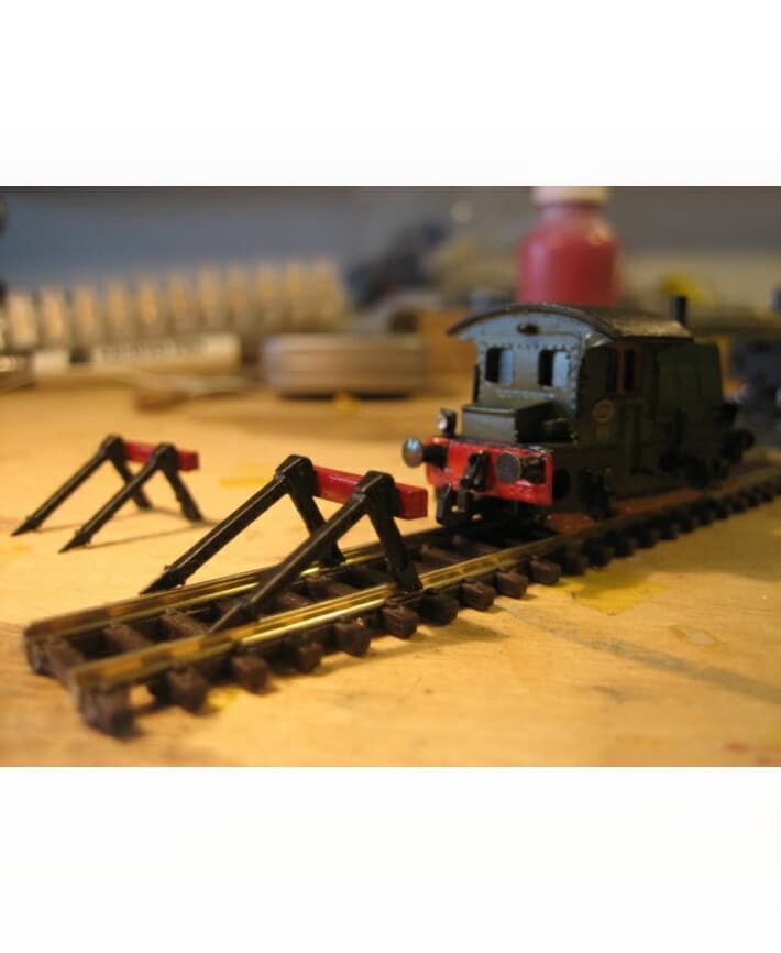 N scale NS stootjuk voor PECO code55 rails (3 stuks) 3d model