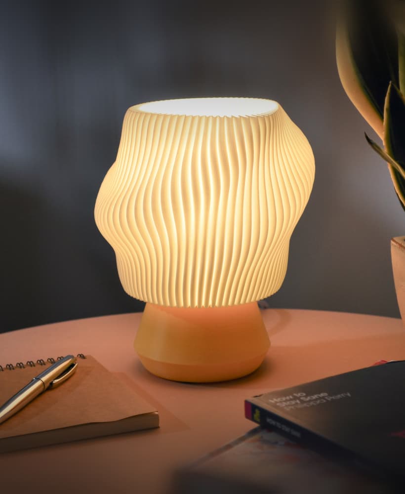 Dollop Lamp: Wavy Desk Lamp, Contemporary Table Lamp 3d model