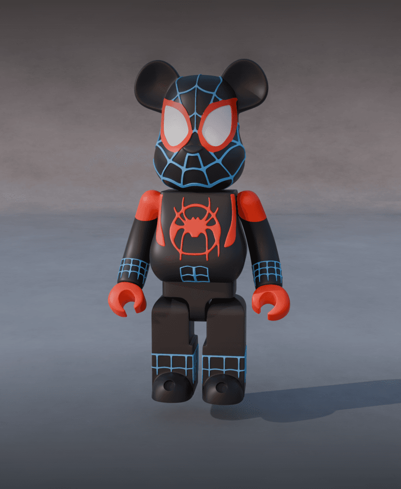 Bearbrick - Into the Spider-Verse Miles Morales 3d model