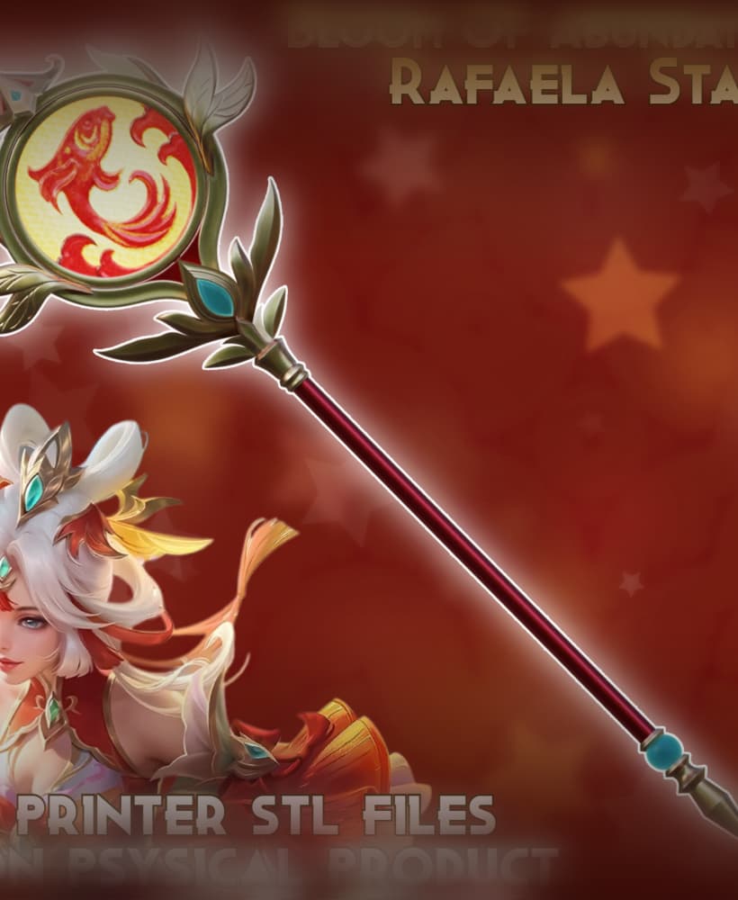 Rafaela Bloom Of Abundance Cosplay Staff Mobile Legends: Bang Bang 3d model