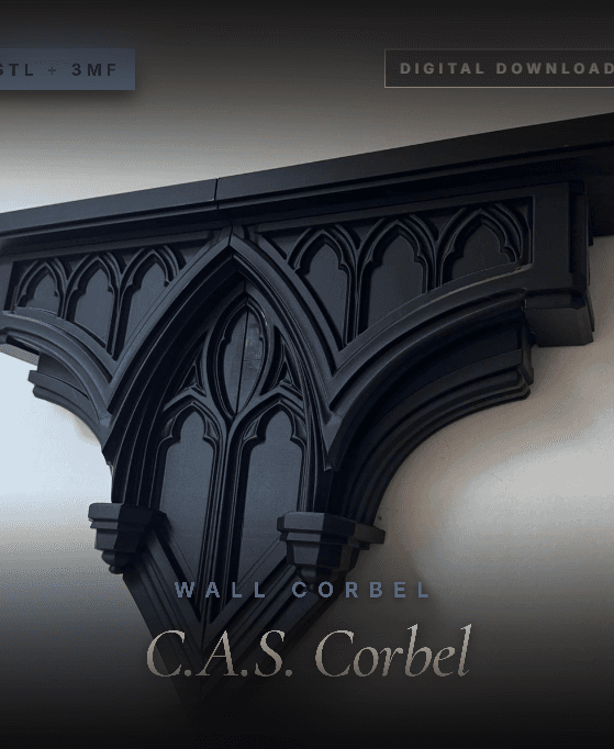 C.A.S Giant Cathedral Corbel Victorian Wall Decor Cathedral Shelf 3d model