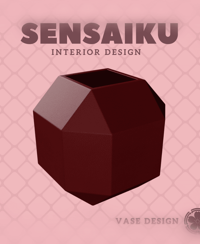 67. Cube 67 Custom Vase Design - Ikebana Home Decoration 3d model