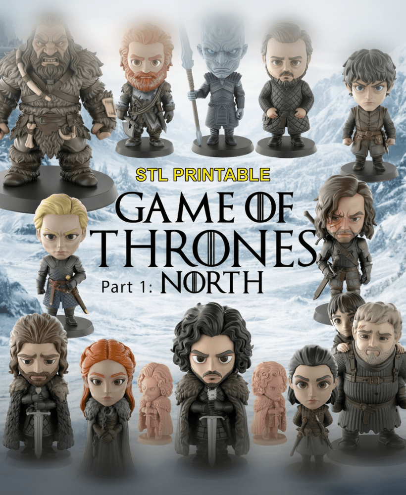 Game of Thrones North STL Files Part 1 - Jon Snow Arya - 3D Print Models 3d model