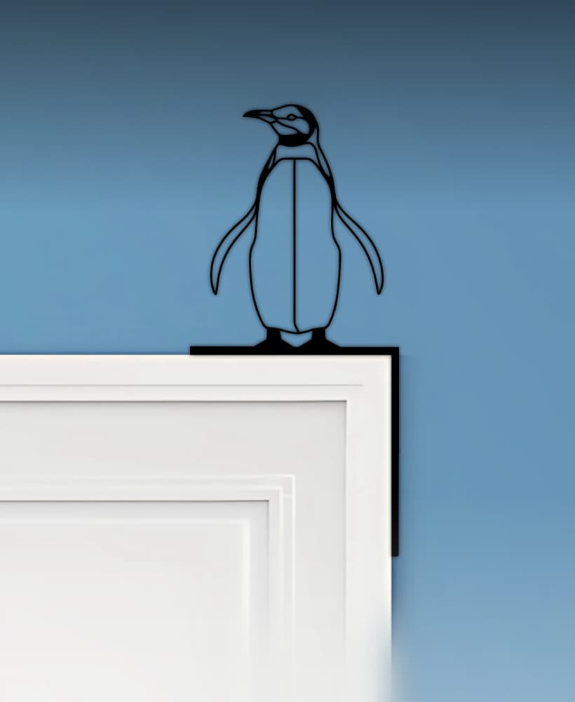 Penguin Door Corner Decor 3d model