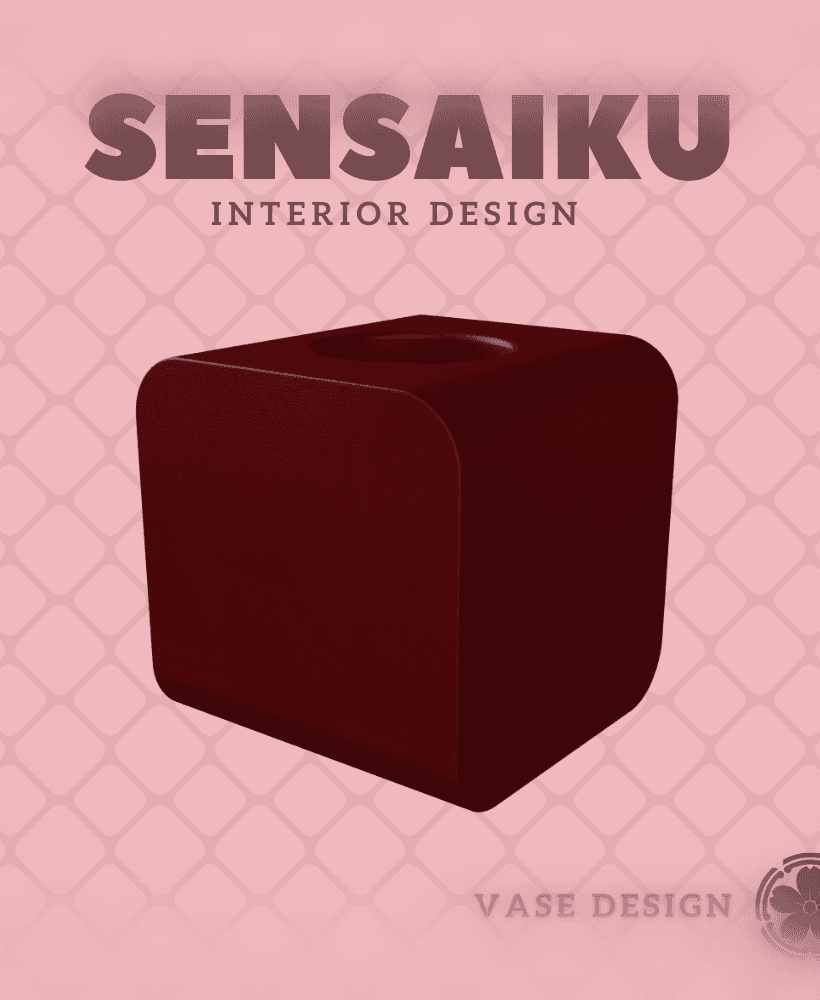 78. Rounded Cube 78 Custom Vase Design - Ikebana Home Decoration 3d model