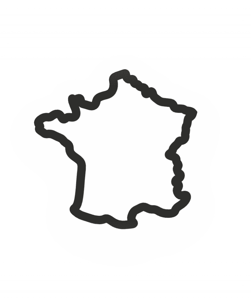 France Cookie Cutter STL File - 4 inches 3d model