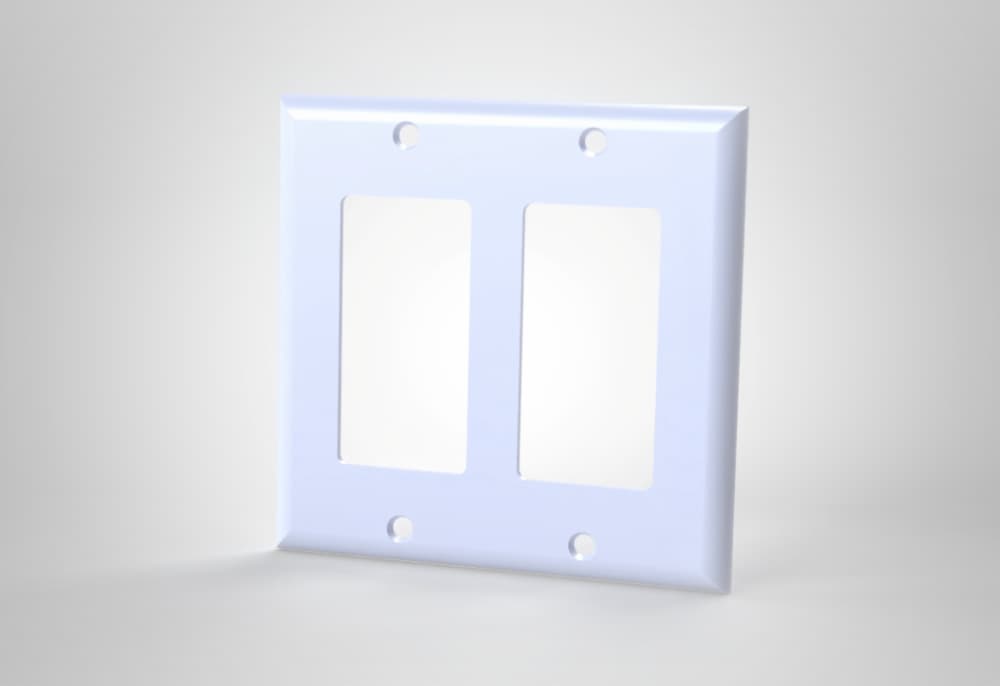 Double Gang Light Switch Cover 3d model