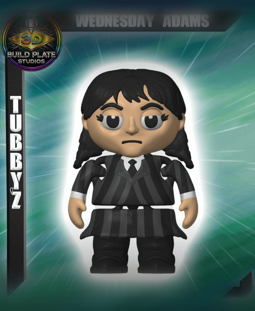Wednesday Adams Multicolor Flexi Print-In-Place 3d model