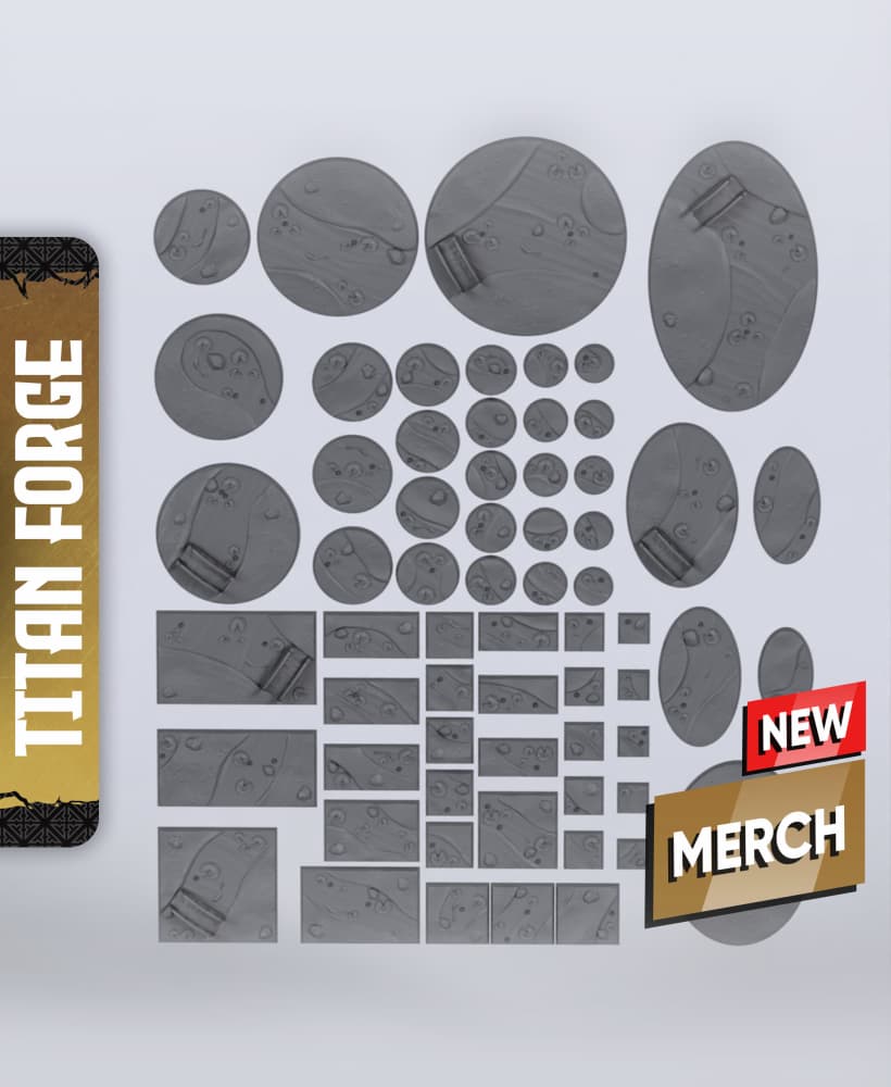 TDE2 Bases - With Free Dragon Warhammer - 5e DnD Inspired for RPG and Wargamers 3d model
