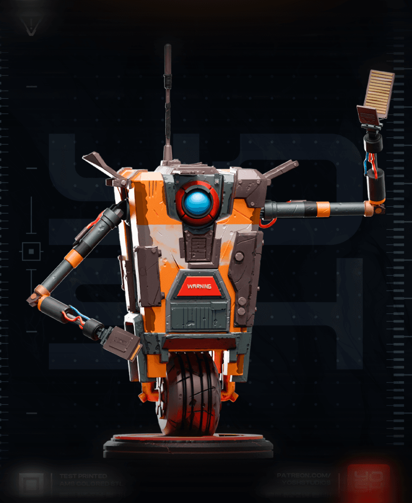 Life Size Claptrap 3D Printer STL file 3d model