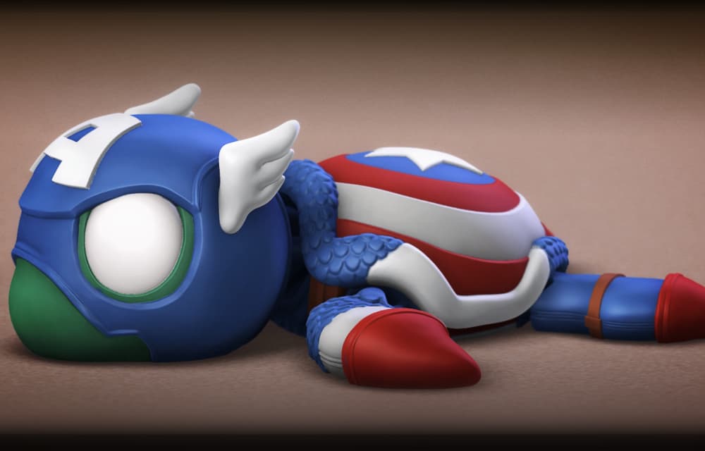 Super Turtle Captain America 3d model
