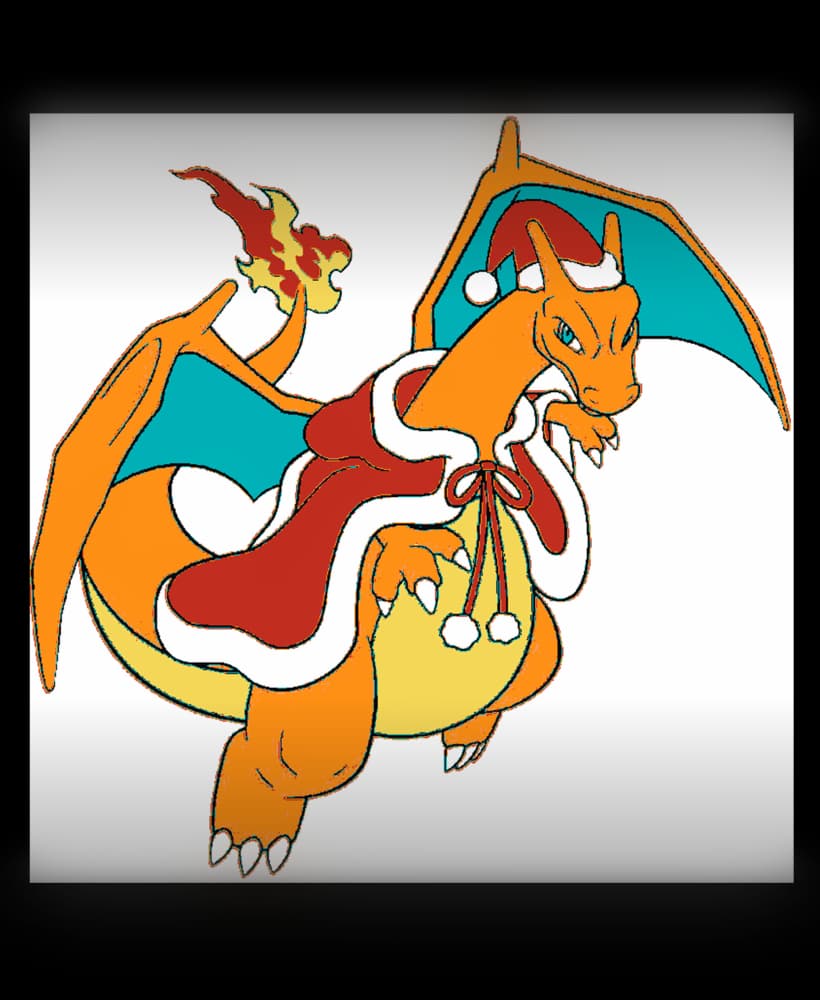 Happy Holidays - A pokemon gift - Charizard all christmasy 3d model