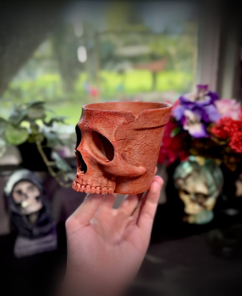 Skull terracotta pot 3d model