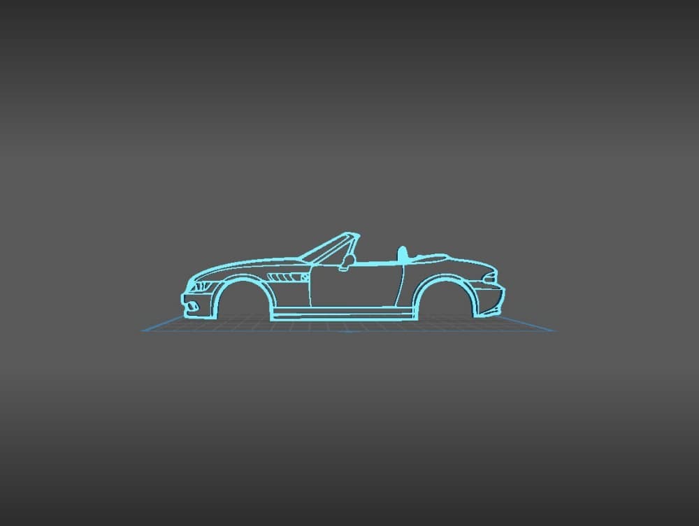 BMW - Z3 1996 Wall Art 3d model