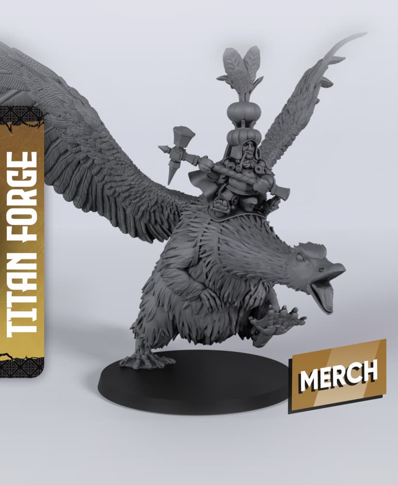 Halfling Lord on Heirocastor - With Free Dragon Warhammer - 5e DnD Inspired for RPG and Wargamers 3d model