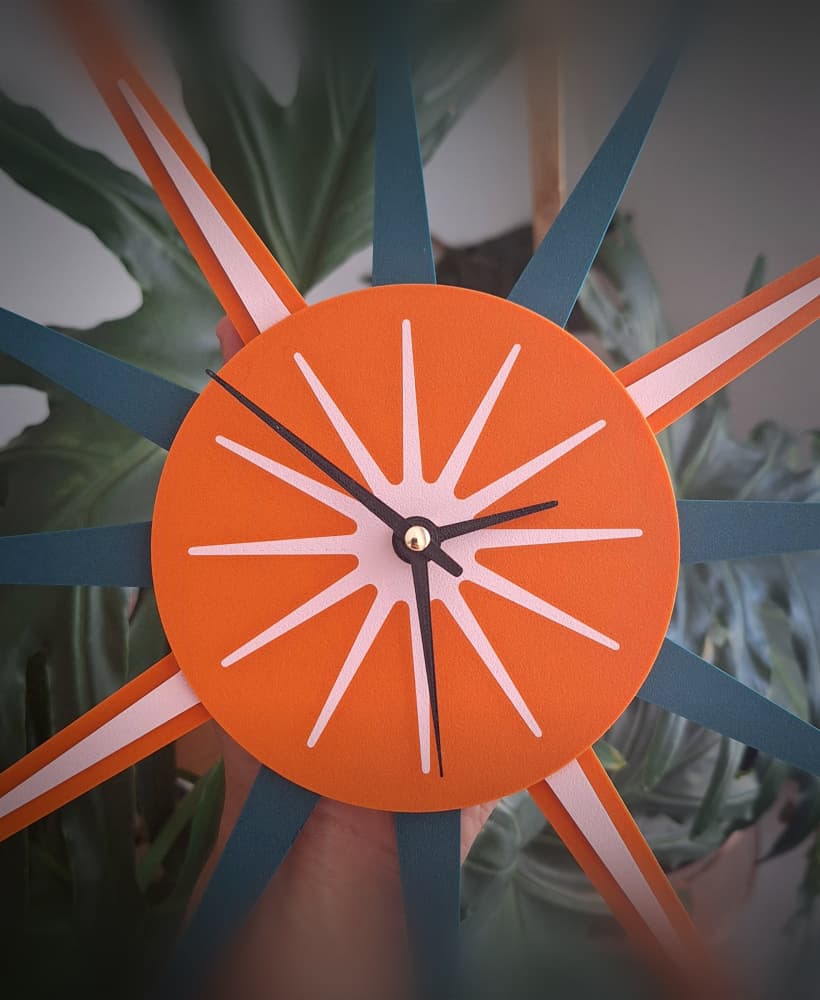 Starburst Inspired Clock 3d model