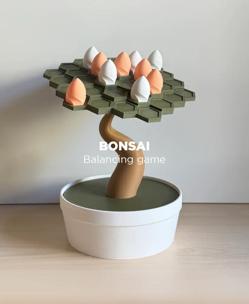 Bonsai, balancing table top puzzle game. 3d model