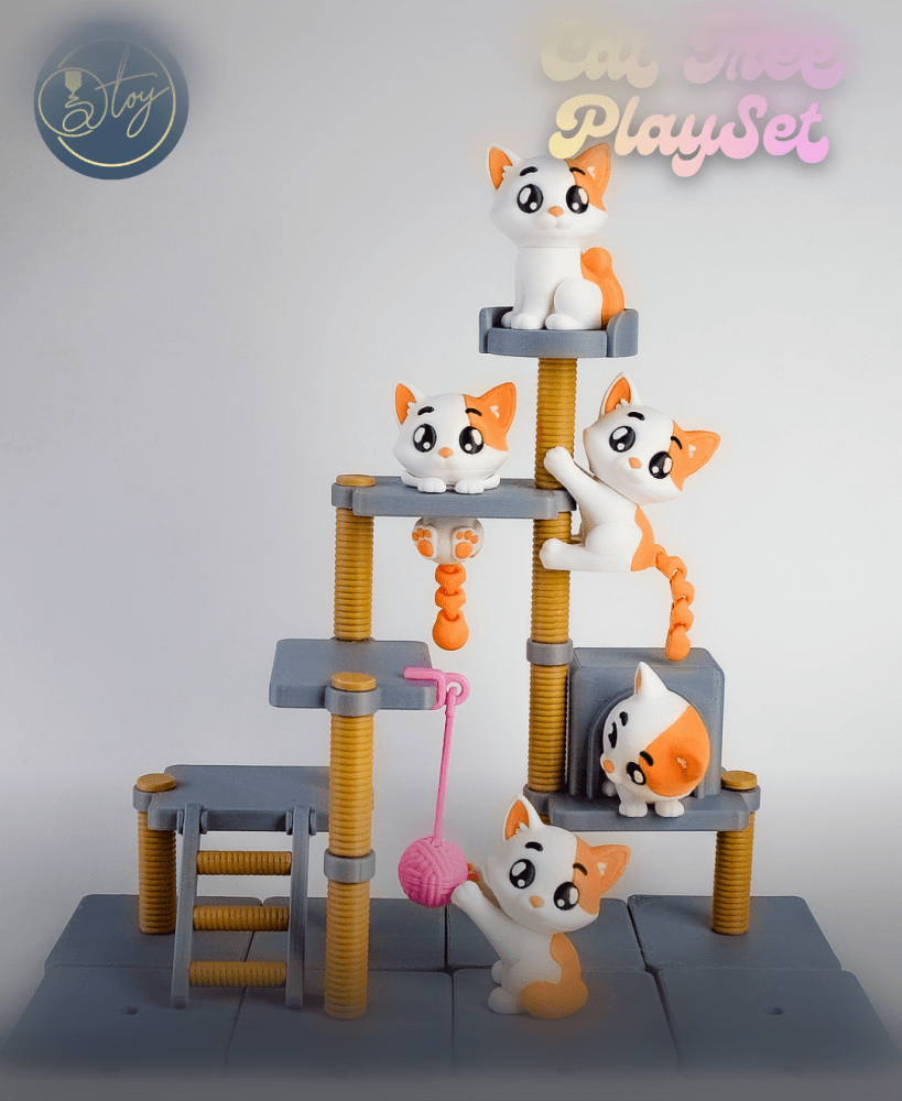 Modular Cat Tree Playset 3d model