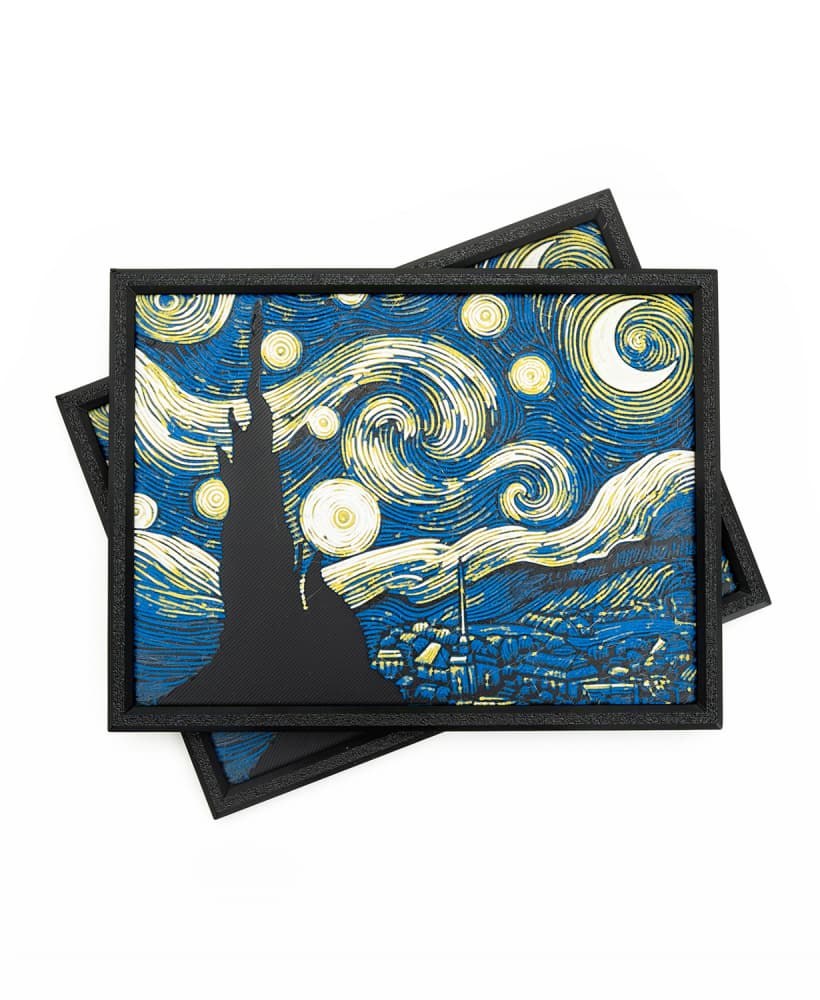 Starry Night Wall Art 3d model