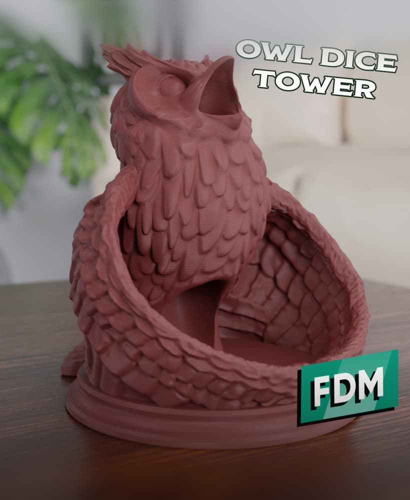 RPG - Owl Dice Tower 3d model