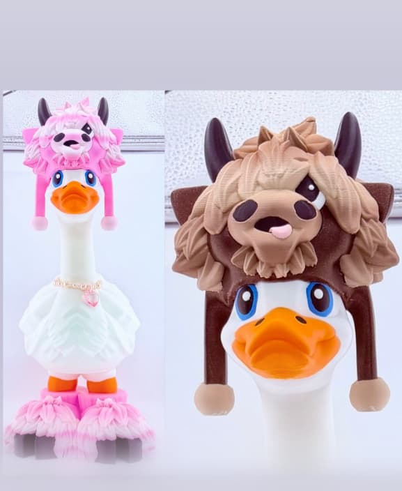 Highland Cow Goose Gear for Porch Goose 3d model
