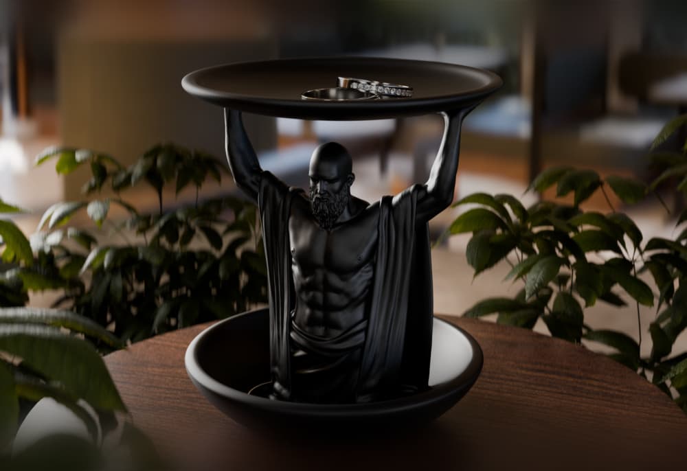 Atlas Ring & Jewelry Holder - Stylish & Unique Home Decor 3d model