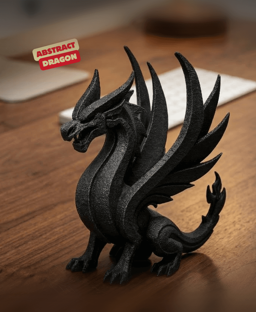 ABSTRACT DRAGON SCULPTURE / GOTHIC DECOR / SHELF SCULPTURE DECOR / MODERN DRAGON SCULPTURE 3d model