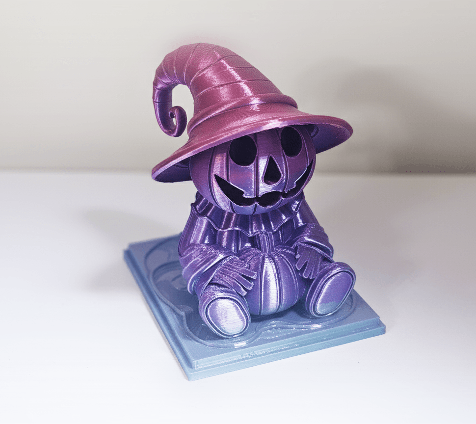 Cute Pumpkin in a Witch Hat 3d model