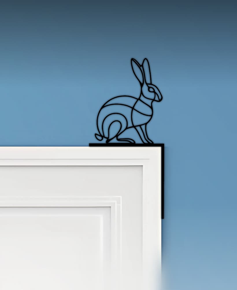 Rabbit Door Corner Decor 3d model